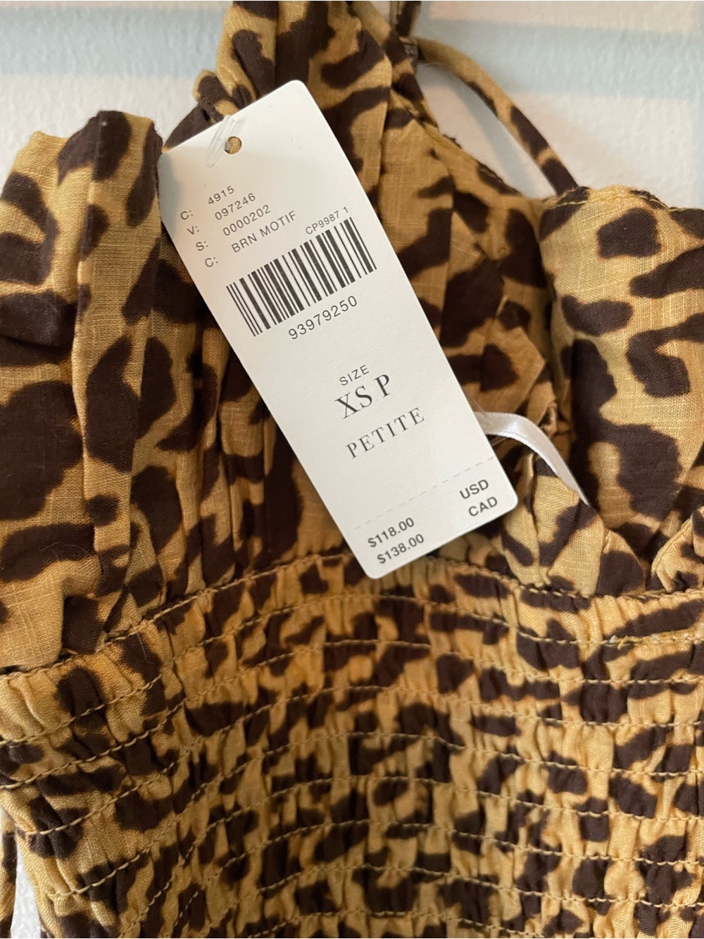 NWT Anthropologie The Josephine Smocked Drop-Waist Dress Size XSP, XL NEW - Picture 6 of 10